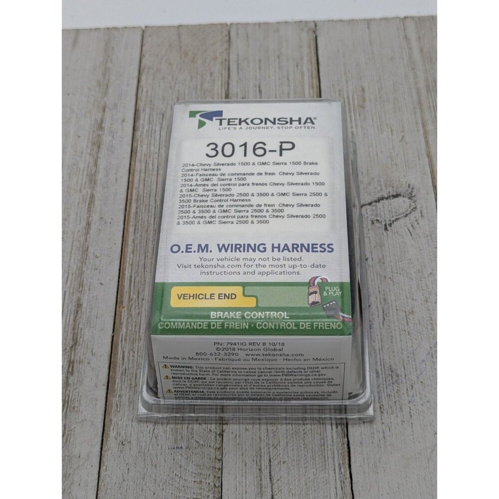 New OEM Tekonsha 3016-P Brake Control Wiring Harness